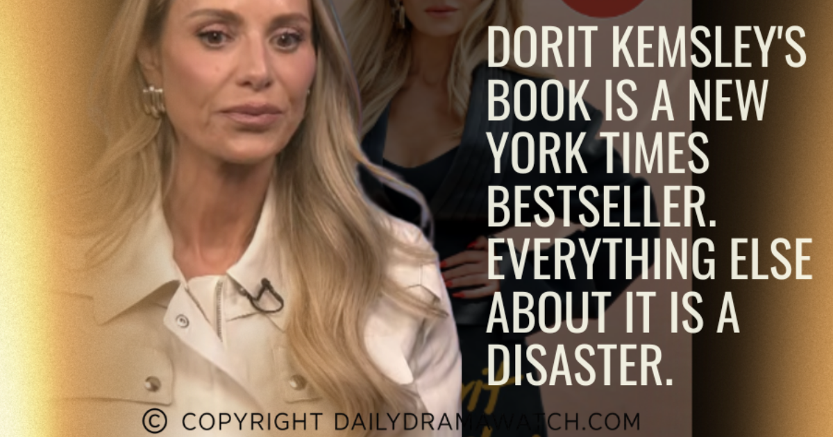 Dorit Kemsley s Book Failed Ghostwriter Dagger No Sales Https 