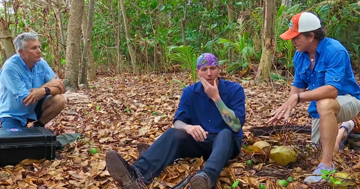 Rob Antonson with Jeff Probst and the Survivor medical team